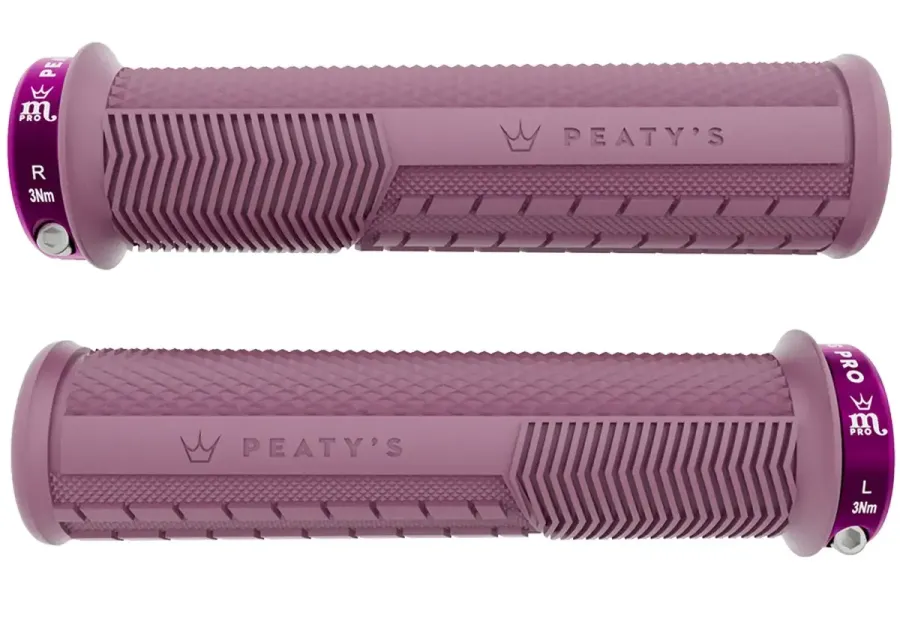 Peaty's Monarch Pro Knurl bilincses gumi markolat, 138 mm, vékony, lila (plum)