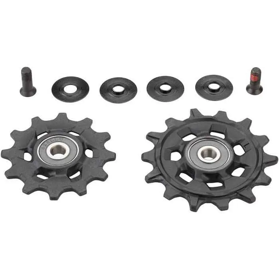 Sram GX Eagle AXS váltógörgő készlet (alsó és felső), műanyag, 12-14T, fekete