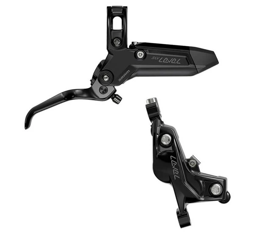 Sram Level 4P Silver Stealth hidraulikus tárcsafék, első, féktárcsa nélkül, fényes fekete