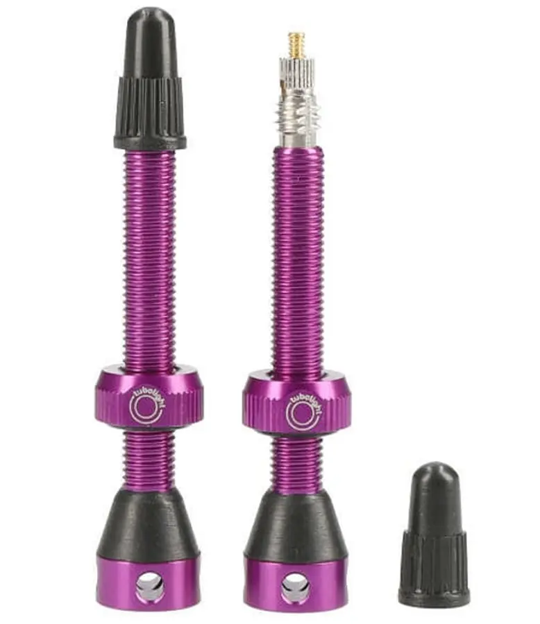 Tubolight tubeless presta szelep, 50 mm, párban, lila