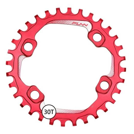 Funn Solo NW első lánckerék, 32T, 4x96 mm (aszimmetrikus), 1x10-11s, narrow-wide, alumínium, piros