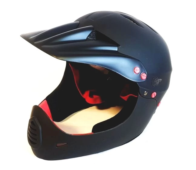 Safety Labs Stamina fullface enduro bukósisak L-es (58-61 cm), matt fekete-piros