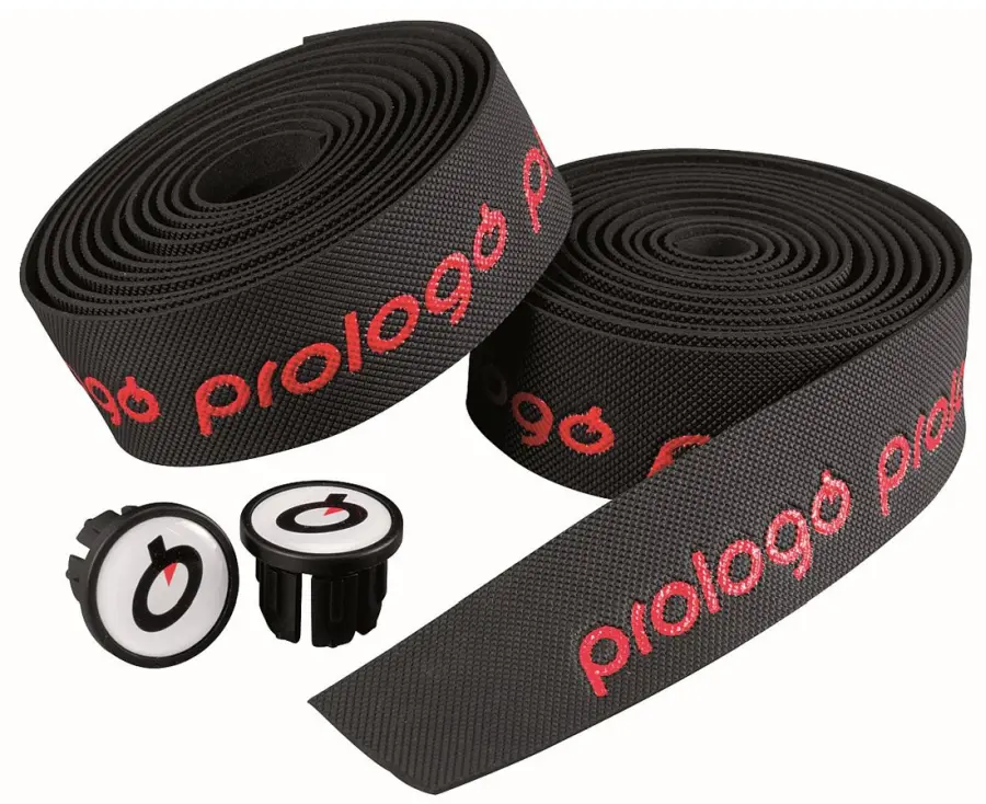 Prologo Onetouch országúti kormányszalag (bandázs), fekete alap-piros felirat
