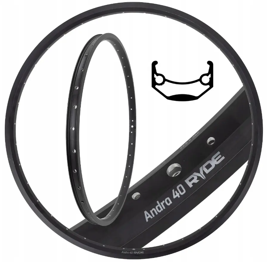 Ryde Andra 40 tárcsafékes felni, 28-29 colos (622x31-25 mm), 32H, illesztett, 935g, fekete