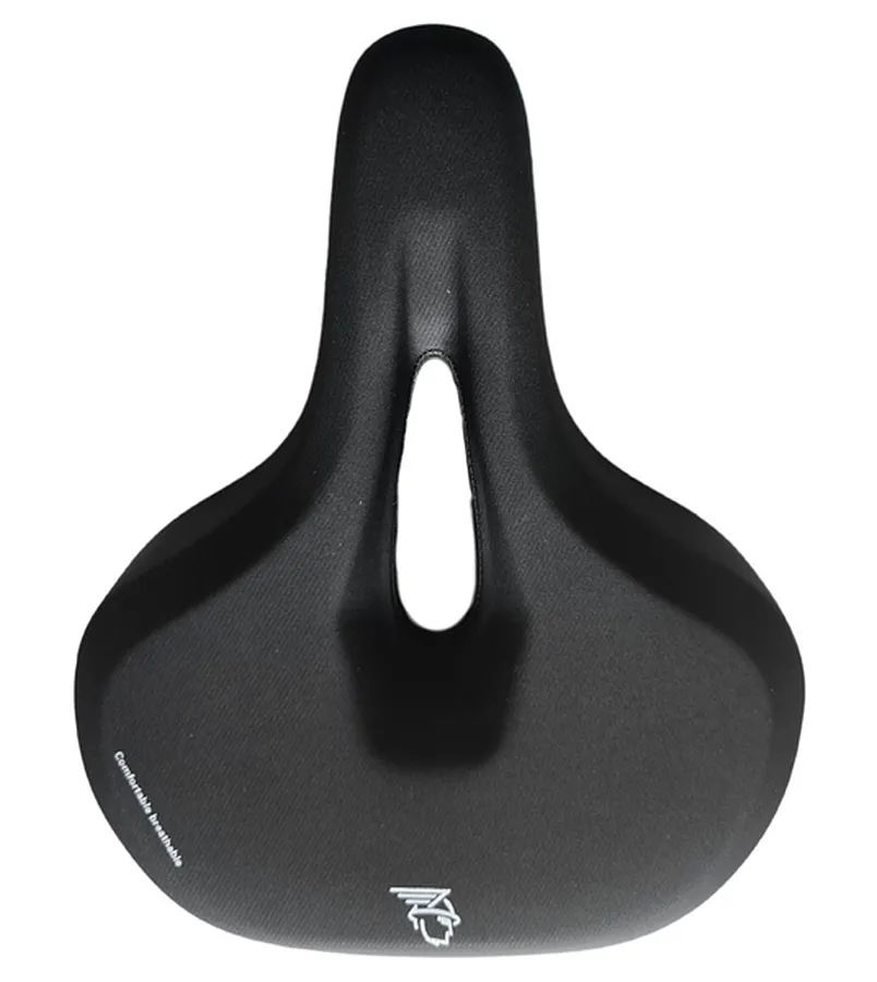 Velotech City unisex komfort nyereg, 265 x 215 mm, anatómikus, fekete