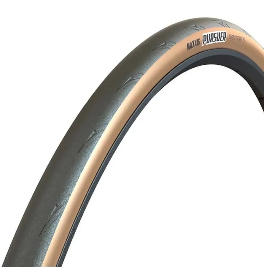 Maxxis Pursuer 25-622 (700x25C) külső gumi (köpeny), kevlárperemes, 290g, krémszínű oldalfal
