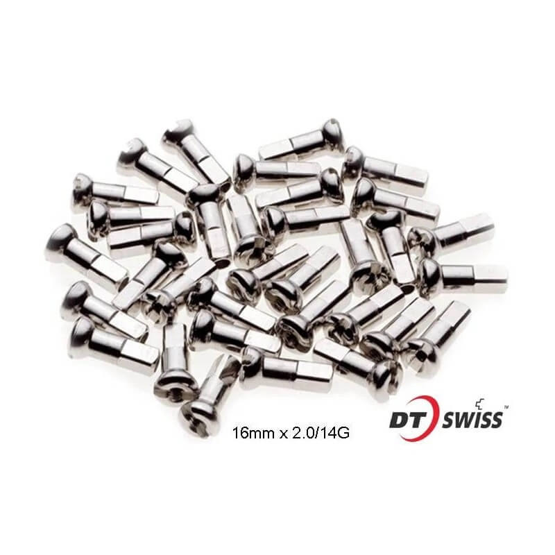 DT Swiss nikkelezett réz küllőanya, 2 x 16 mm, ezüst