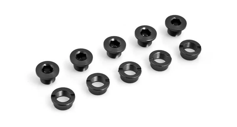 Csepel lánckerék rögzítõ csavar szett (5 db, 6,5 mm), fekete