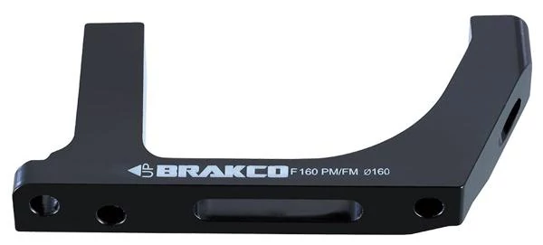 Spyral Brakco flat mount tárcsafék adapter, első, FM140-PM160, alumínium, fekete