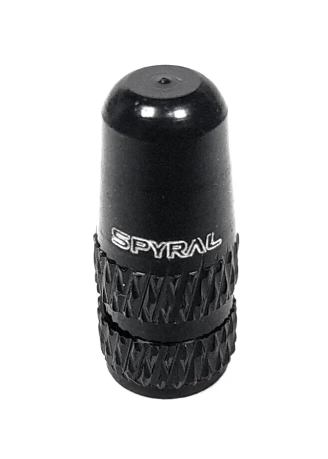 Spyral alumínium szelepsapka, presta szelepes, 1 db, fekete