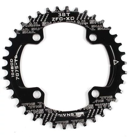Spyral Speed Narrow-Wide Ring MTB első lánckerék, 38T, 4x104 mm, 1x9-12s, alumínium, fekete