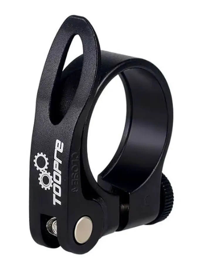 Toopre gyorszáras nyeregcső bilincs, 34,9 mm, fekete színű