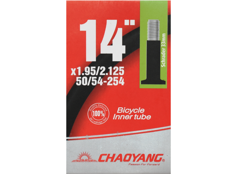 Chaoyang 14 x 1,95 - 2,125 (50/54-254) belső gumi 33 mm hosszú szeleppel, autós