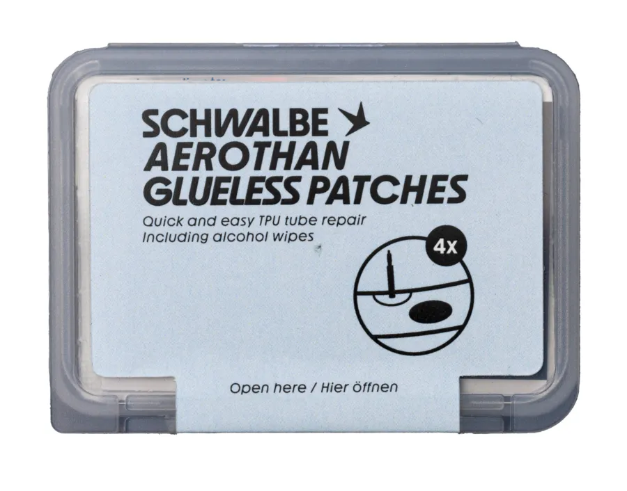 Schwalbe öntapadós gumijavító folt készlet Aerothan TPU belsők javítására, 30 mm, 4 db