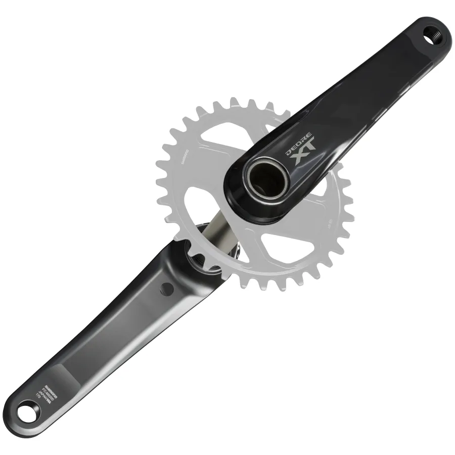 Shimano Deore XT FC-M8200 integrált tengelyes hajtómű, lánckerék nélkül, 1x12s, 175 mm, fekete