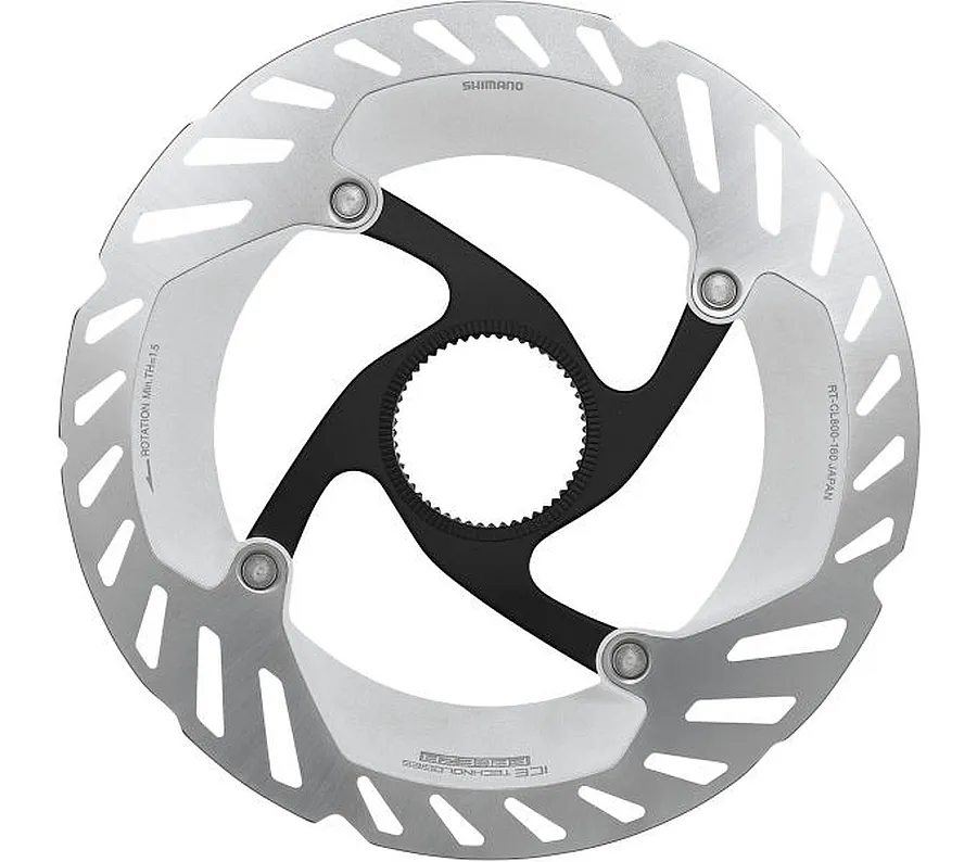 Shimano Ultegra RT-CL800SI féktárcsa, Centerlock, IceTech Freeza, 160 mm, fekete-ezüst