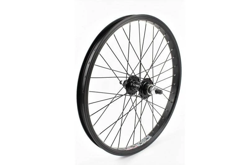 Velogo-Alexrims 20-as (406x32 mm) BMX hátsó kerék, 14 mm-es csavaros tengellyel, fekete