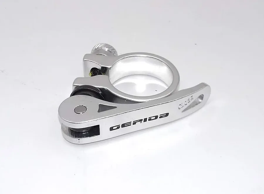 Gepida gyorszáras nyeregcső bilincs, 31,8 mm, ezüst
