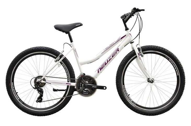 Neuzer Nelson 50 2018 női hobbi MTB kerékpár, acél, 21s, 17-es vázméret, fehér-bíbor-mályva