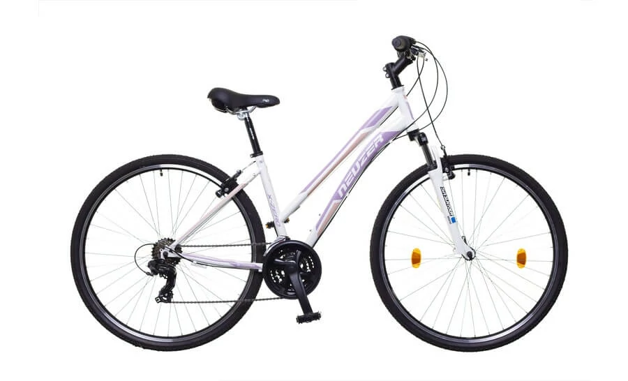 Neuzer X-Zero 2022 női 28-as cross kerékpár, acél, 21s, 19-es vázméret, fehér-mályva-rózsaszín