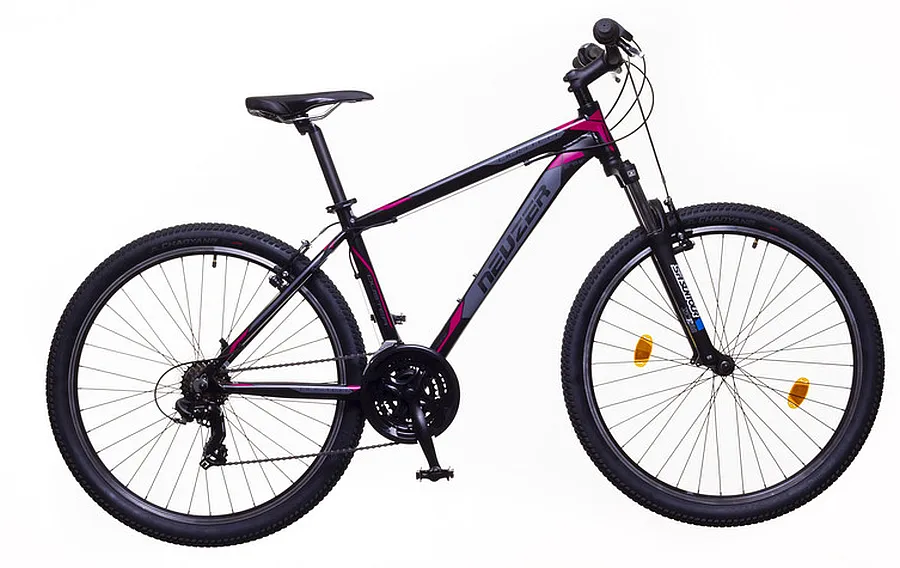 Neuzer Duster Hobby 2020 férfi 27,5-es MTB kerékpár, 21s, alumínium, 21-es vázméret, fekete-pink-szürke