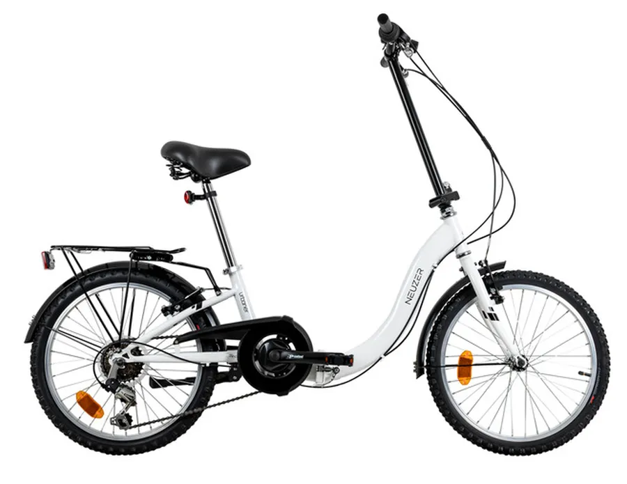 Neuzer Folding City 20-as városi kerékpár, összecsukható, acél, 6s, fehér