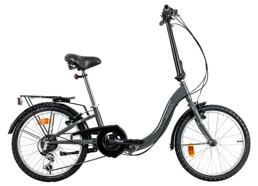 Neuzer Folding City 20-as városi kerékpár, összecsukható, acél, 6s, szürke