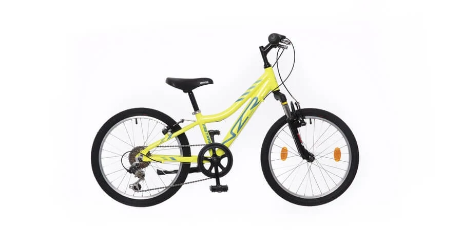 Neuzer Mistral 20-as fiú kerékpár, alumínium, 6s, neonsárga-kék