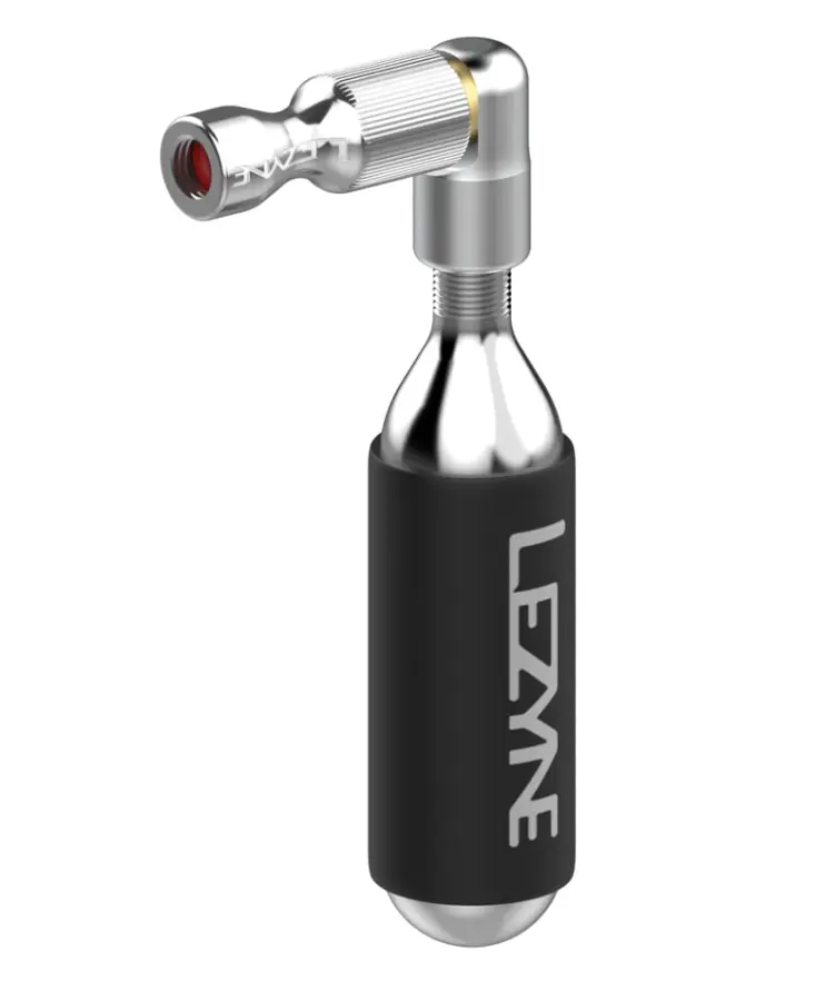 Lezyne Trigger Drive CO2 minipumpa, minden szeleptípushoz, 16g patronnal, ezüst színű