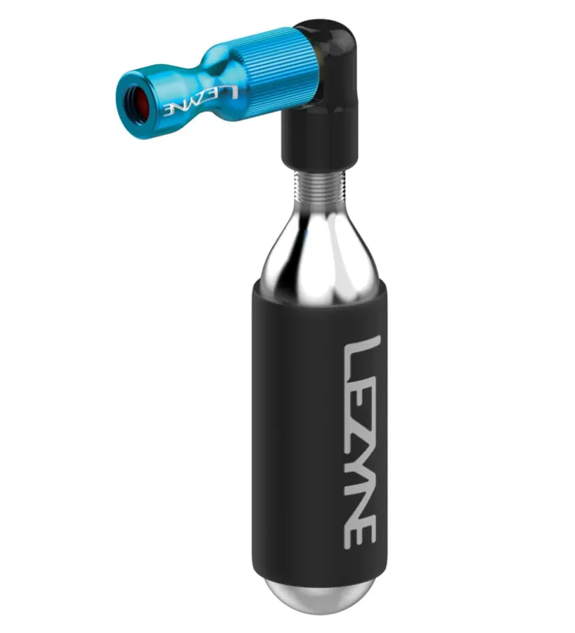 Lezyne Trigger Drive CO2 minipumpa, minden szeleptípushoz, 16g patronnal, kék