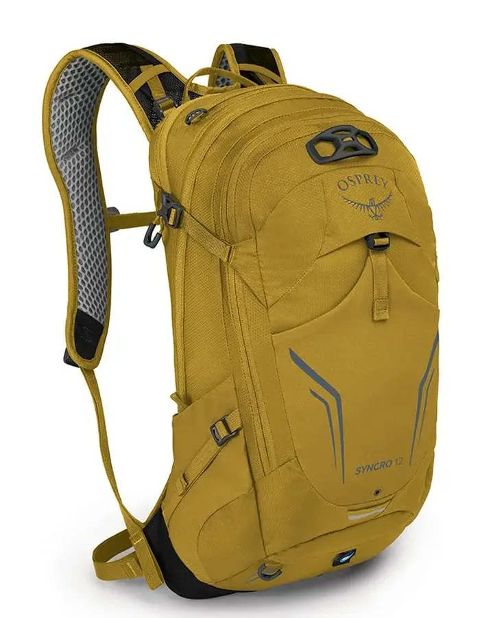 Osprey Syncro 12 kerékpáros hátizsák, esőhuzattal, 12L, sárga