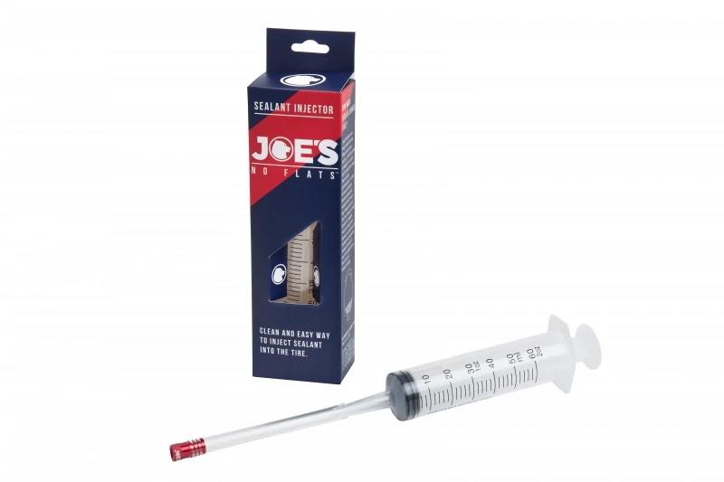Joe's No-Flats Sealant Injector betöltő fecskendő defektmentesítő folyadékhoz, átlátszó, műanyag