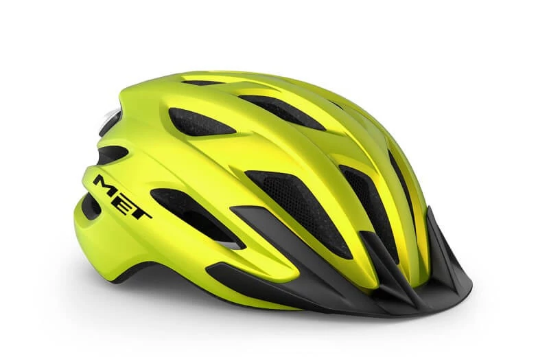 MET Crossover unisex MTB bukósisak, S-M-es méret (52-59 cm), matt metál lime