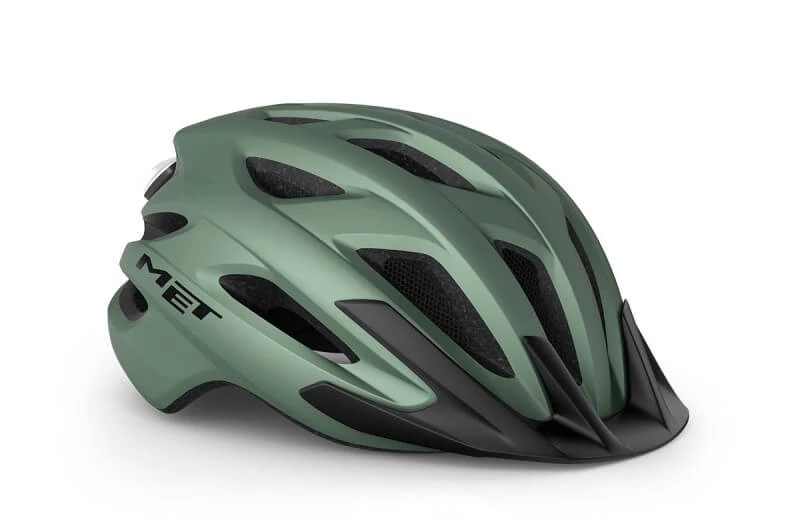 MET Crossover unisex MTB bukósisak, L-XL-es méret (59-64 cm), matt metálzöld
