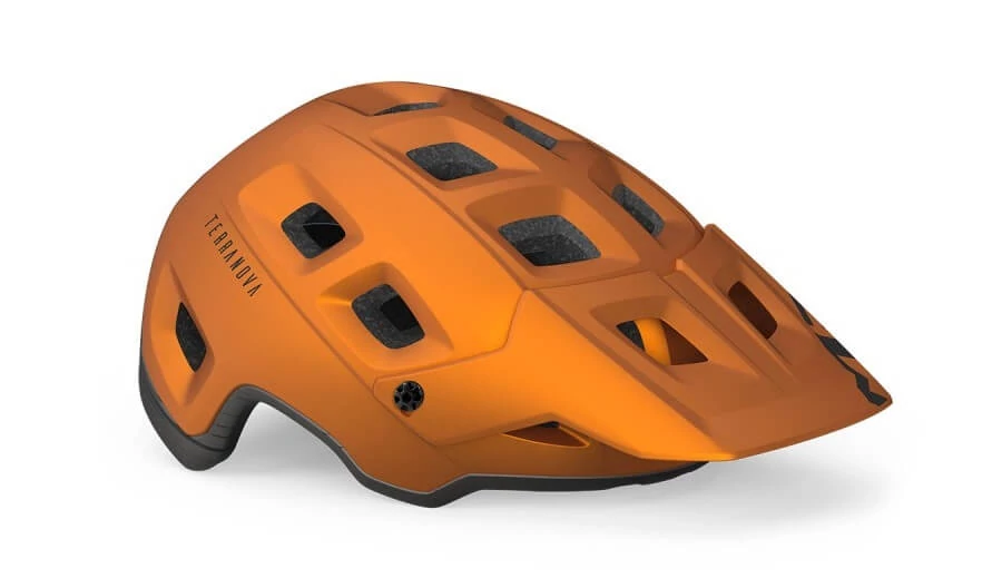 MET Terranova unisex MTB bukósisak, L-es méret (58-61 cm), metál narancs-titán