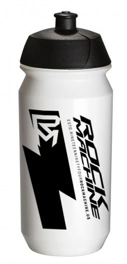Rock Machine Performance műanyag kulacs, 600 ml, csavaros, fehér