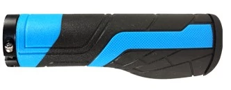 Rock Machine Tour Lock ergonómikus bilincses markolat, 125 mm, fekete-kék, fekete bilinccsel