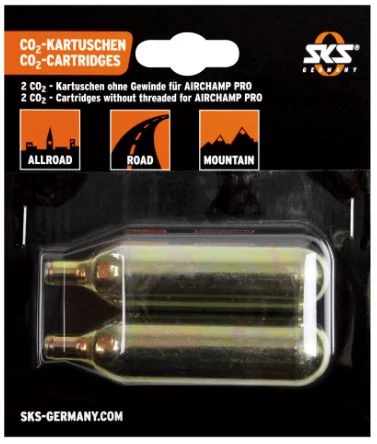 SKS Airchamp Pro CO2 patron, menet nélküli, 2db x 16g