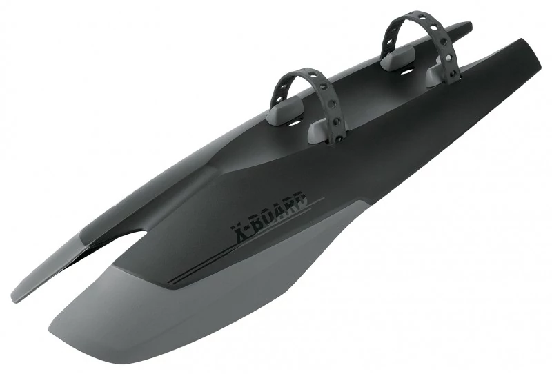 SKS X-Board első sárvédő alsócsőre, gumipánttal, műanyag, fekete
