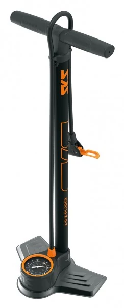 SKS Air X-Plorer 10.0 acél műhelypumpa, minden szeleptípushoz, 10 bar, fekete-narancs