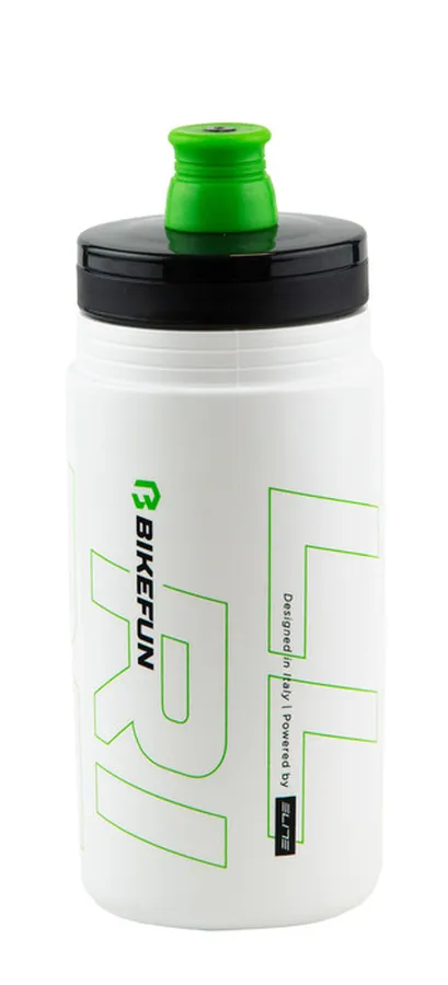 Bikefun Ride'n'Roll műanyag kulacs, 550 ml, csavaros, Elite, fehér