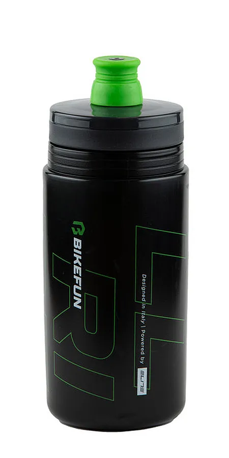 Bikefun Ride'n'Roll műanyag kulacs, 550 ml, csavaros, Elite, fekete