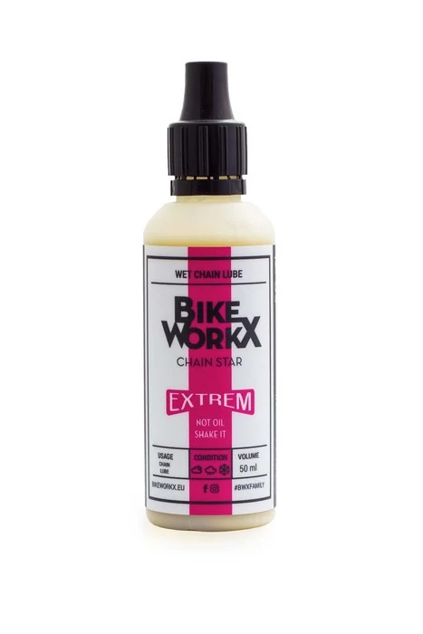 BikeWorkx Chain Star Extrem láncolaj, csepegtetős, nedves-sáros időre, 50ml