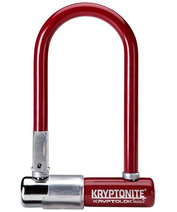 Kryptonite Kryptolok Mini-7 U-lakat, 178 x 82 x 13 mm, piros