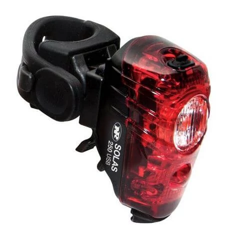 NiteRider Solas™ 250 hátsó lámpa nyeregcsőre, 250 lumen, USB-ről tölthető