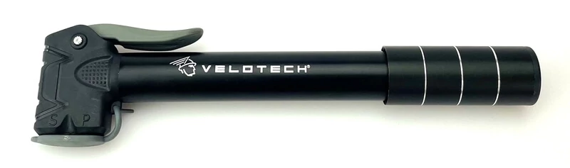 Velotech alumínium minipumpa, minden szeleptípushoz, fekete