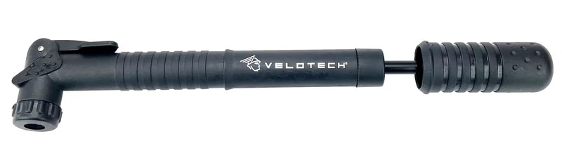 Velotech műanyag minipumpa, minden szeleptípushoz, fekete