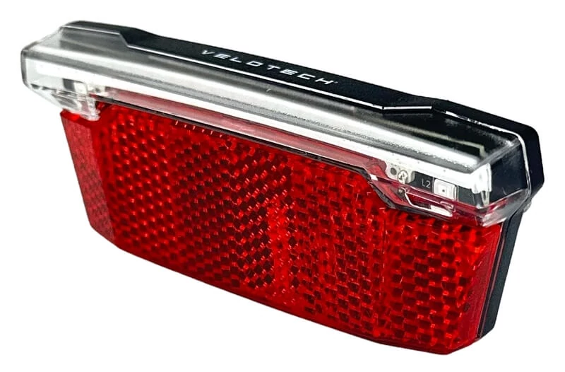 Velotech E-bike hátsó lámpa csomagtartóra, 2+21 LED, 80 mm