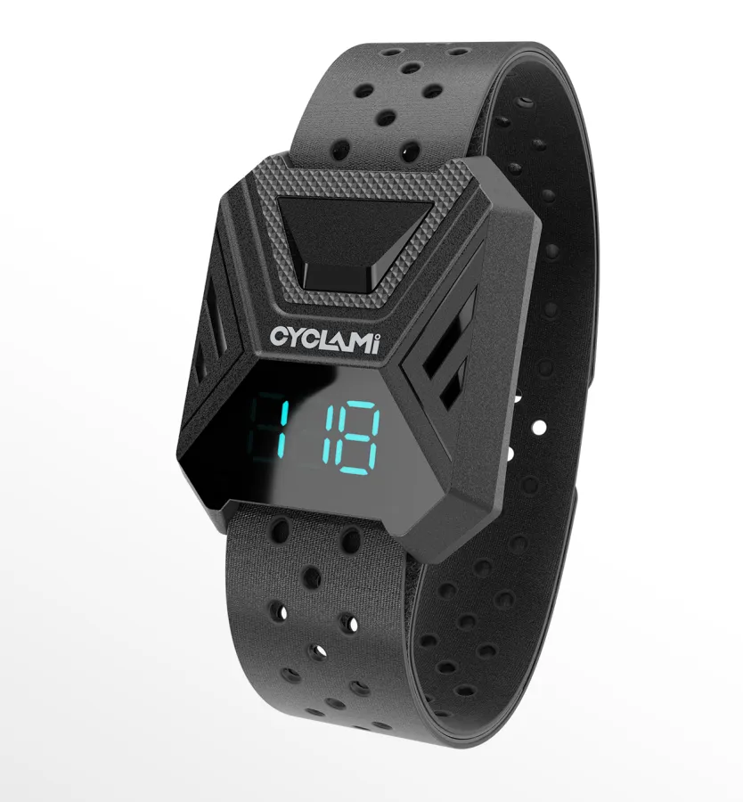 Cyclami HRM70 pulzusmérő jeladó karpánt kijelzővel, ANT+, Bluetooth, fekete