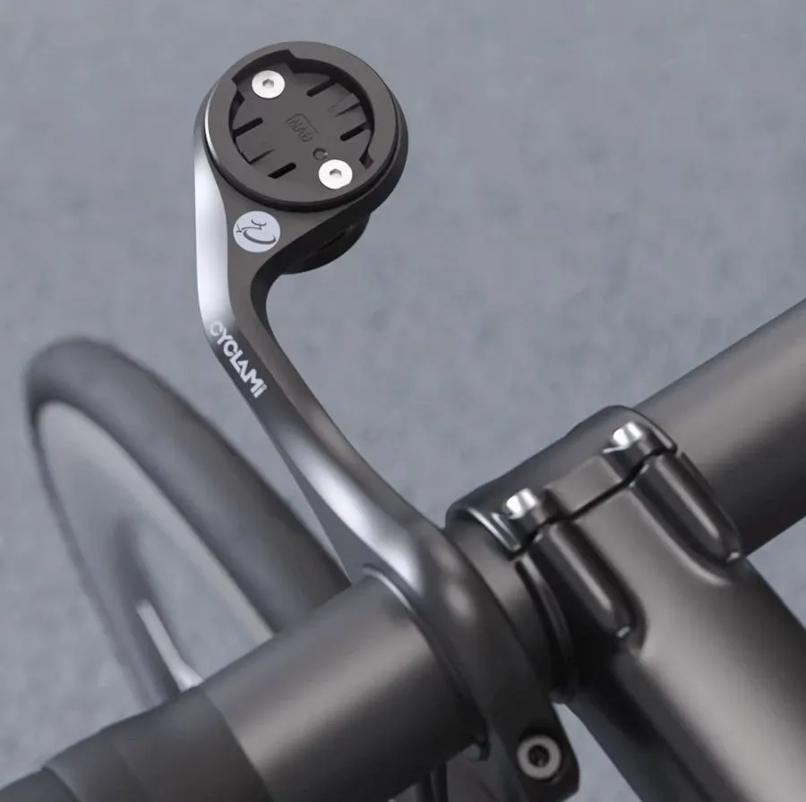 Cyclami M5 computer tartó konzol kormányra, műanyag, GoPro, Garmin, fekete
